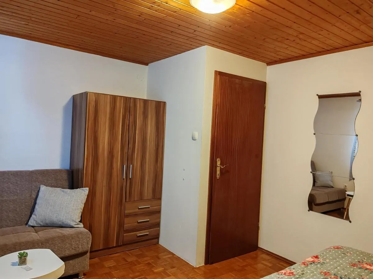 Wardrobe and sofa in the apartment