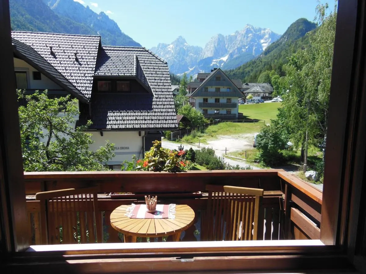 View from the balcony to the Julian Alps